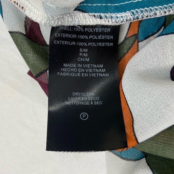 DKNY Swim Suit Coverup Tropical  White Size M - Picture 11 of 14